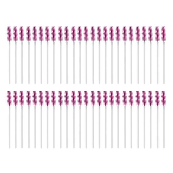 Makeup Convenient Eyebrows Brushes White Rose Red 50 Pcs - Picture 1 of 5